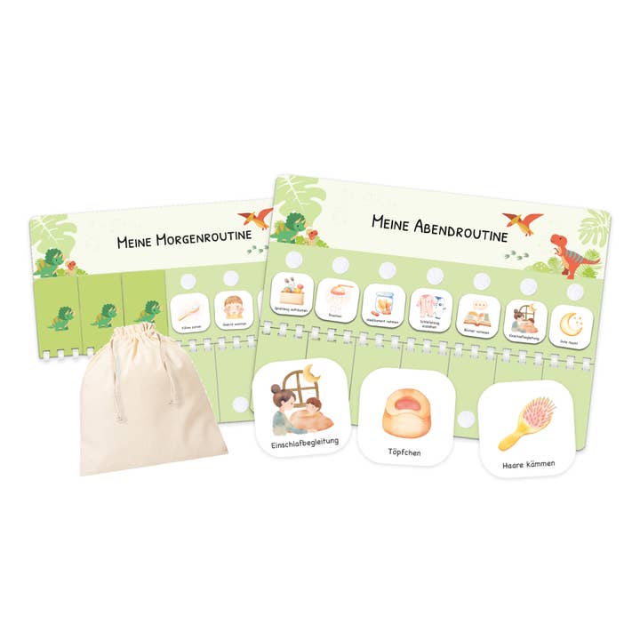 Routineplaner (Morgen & Abend) - Motiv Dino für den Großhandel von Mal Mich Bunt