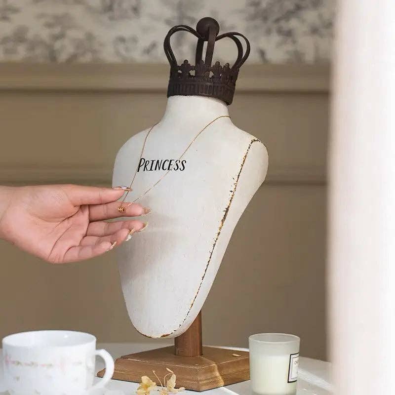 Vagabond Vintage - Vendita all'ingrosso Espositori e vetrine per gioielli - Supporto per gioielli in resina con corona in metallo1