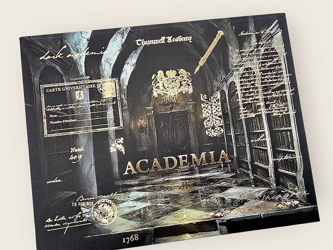 CoraCreaCrafts - Vente Tampon encreur/décoratif - Ensemble de tampons en bois Academia4