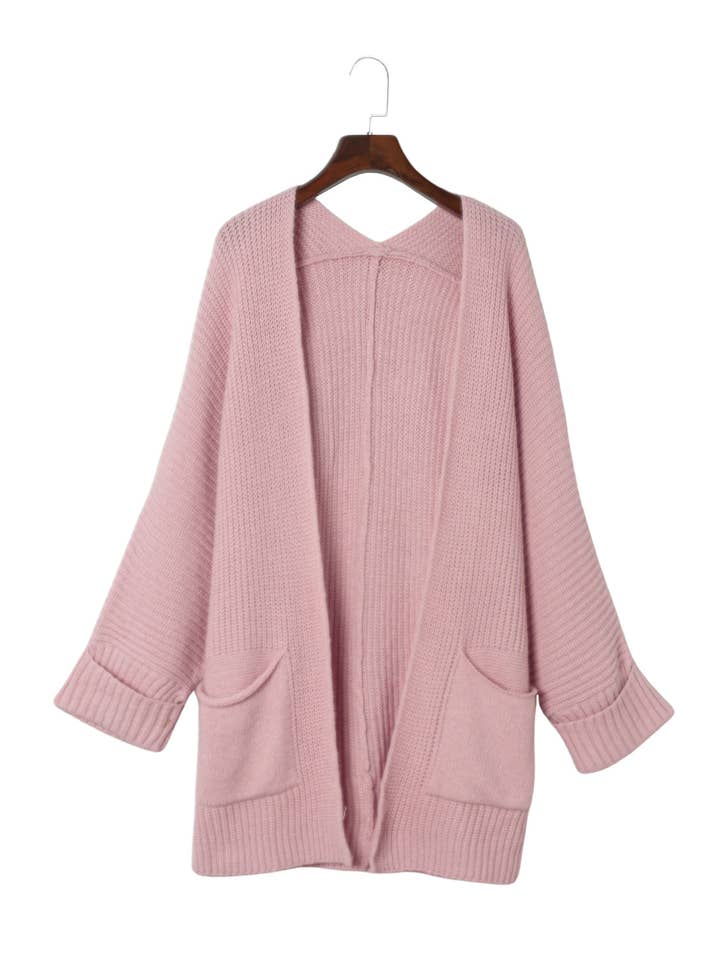 PRETTY BASH - Wholesale Cardigan - Women's - Oversized Open Front Sweater Cardigan