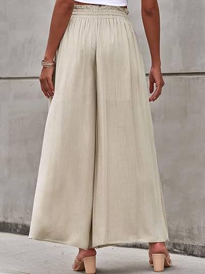 Lily Clothing - Wholesale Pants - Women's - High waist comfort cotton hemp wide leg culottes4