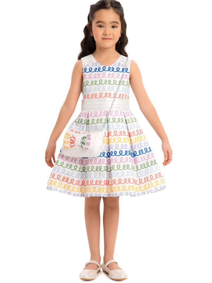 Pamina Kids - Vente Robe – enfant - Robe sans manches pour filles colorées 3-7 ans 34209pr
