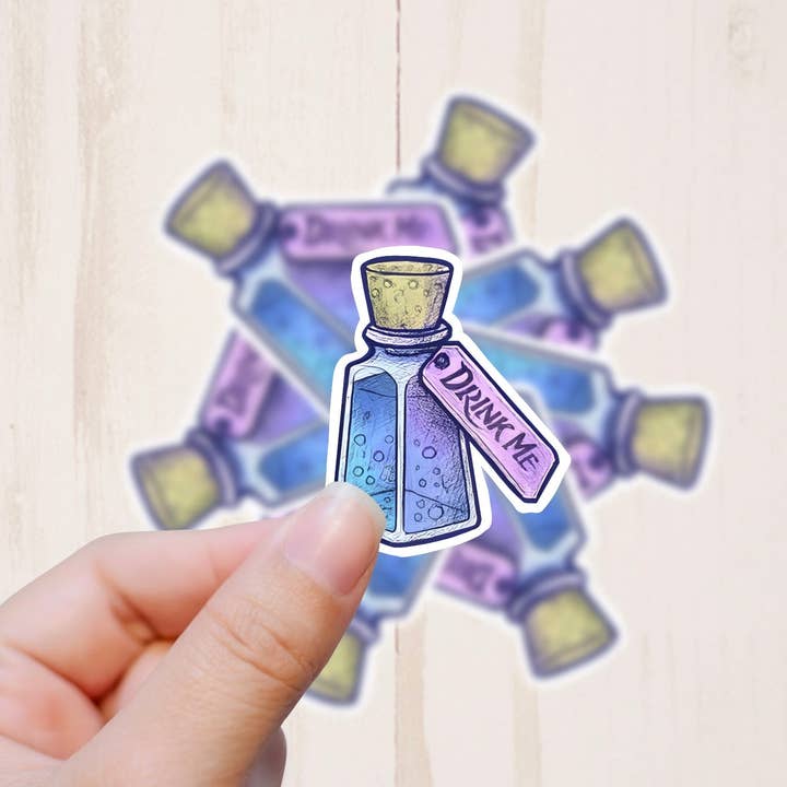 Drink Me Potion, Vinyl Sticker for wholesale by Graceful Darkness, LLC