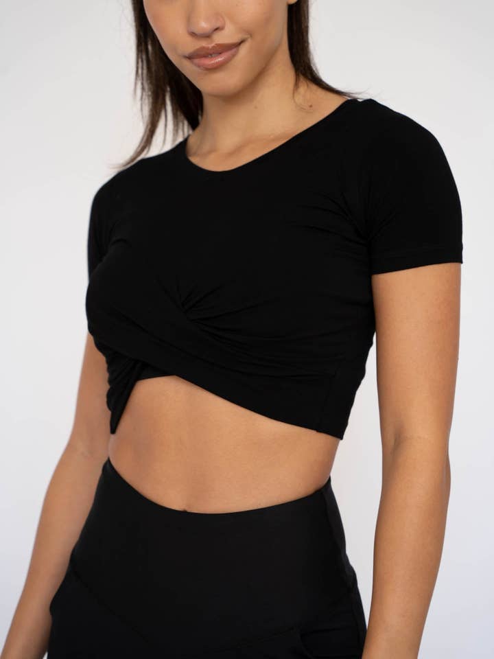 Crop Top Torcido por atacado de Finesse Active