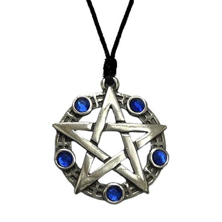 Gothic krystal pentagram halskæde i tin (USA-DDP) for engroshandel hos Myth & Magik - Silver Jewellery Cavern Wholesale