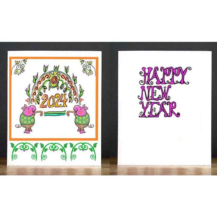 Nyår: Med en blomning för wholesale av Cards by Charlot