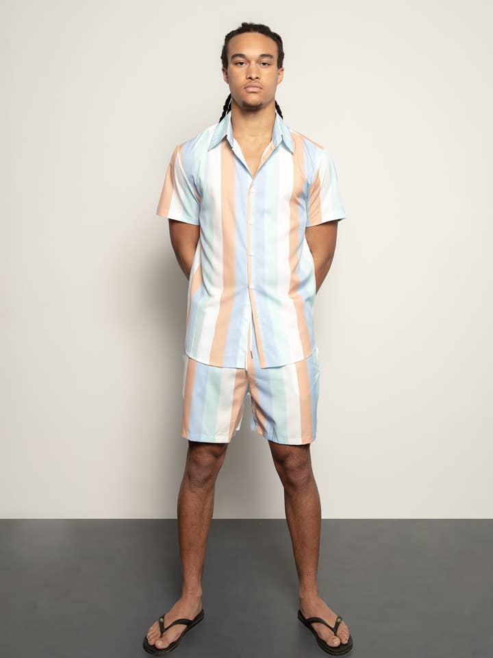 Tweedelige Cabana Streep Set voor wholesale door Isabelle LaRue