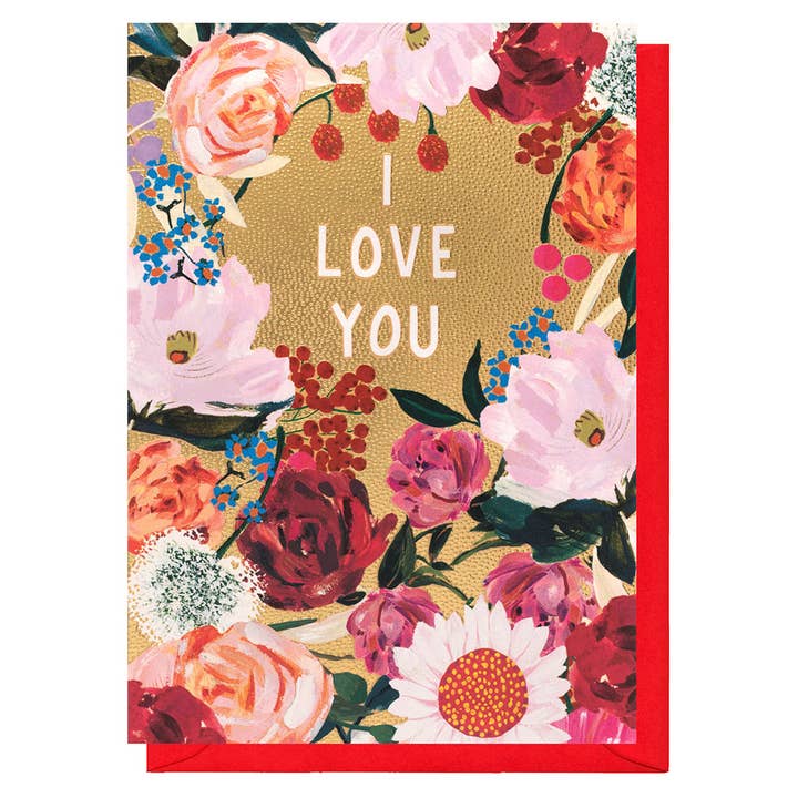 Amo-te Floral | Cartão de Dia dos Namorados | Cartão de Aniversário por atacado de Louise Tiler