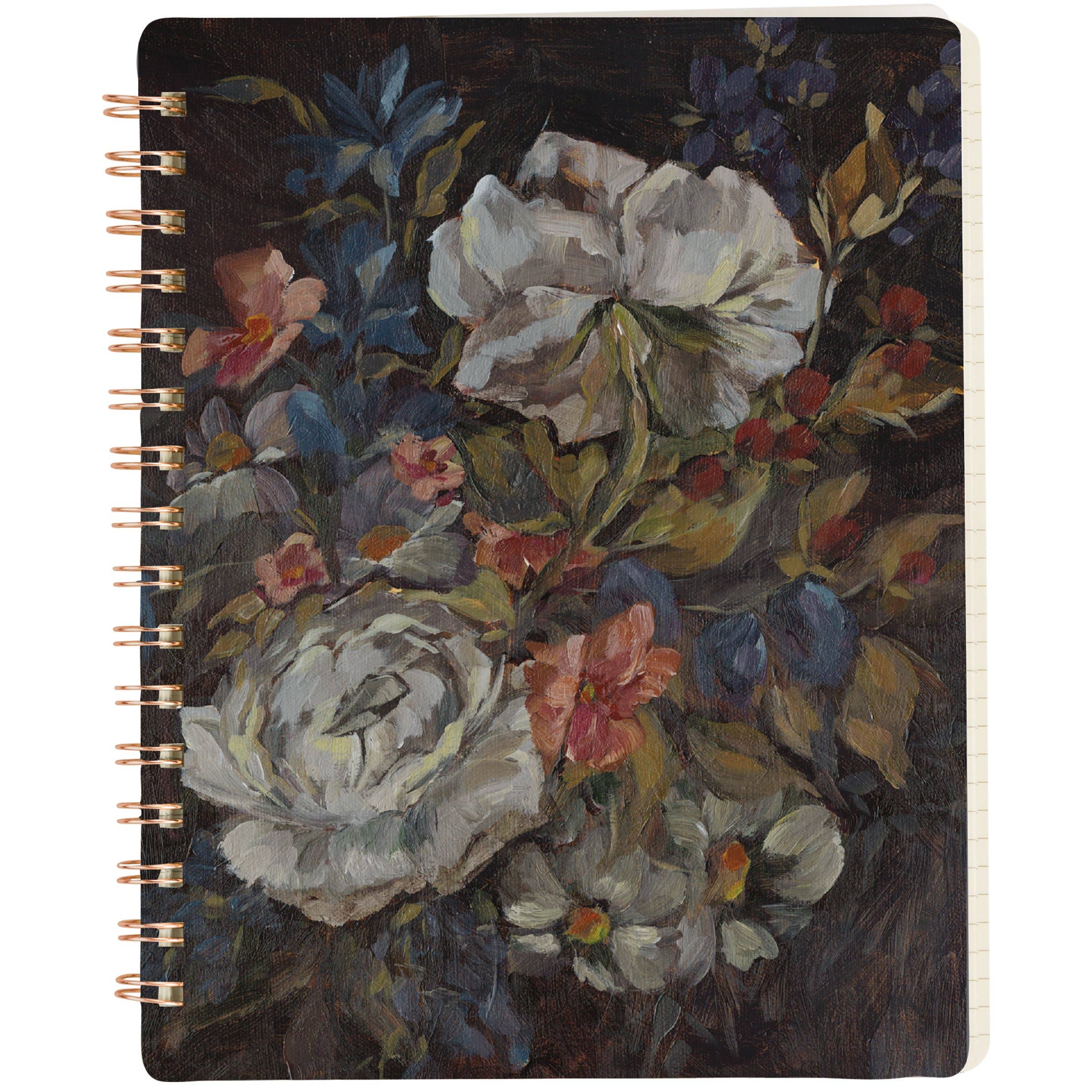 Primitives by Kathy - Wholesale Stationery/Notecard Set - Moody Floral Spiral Notebook2