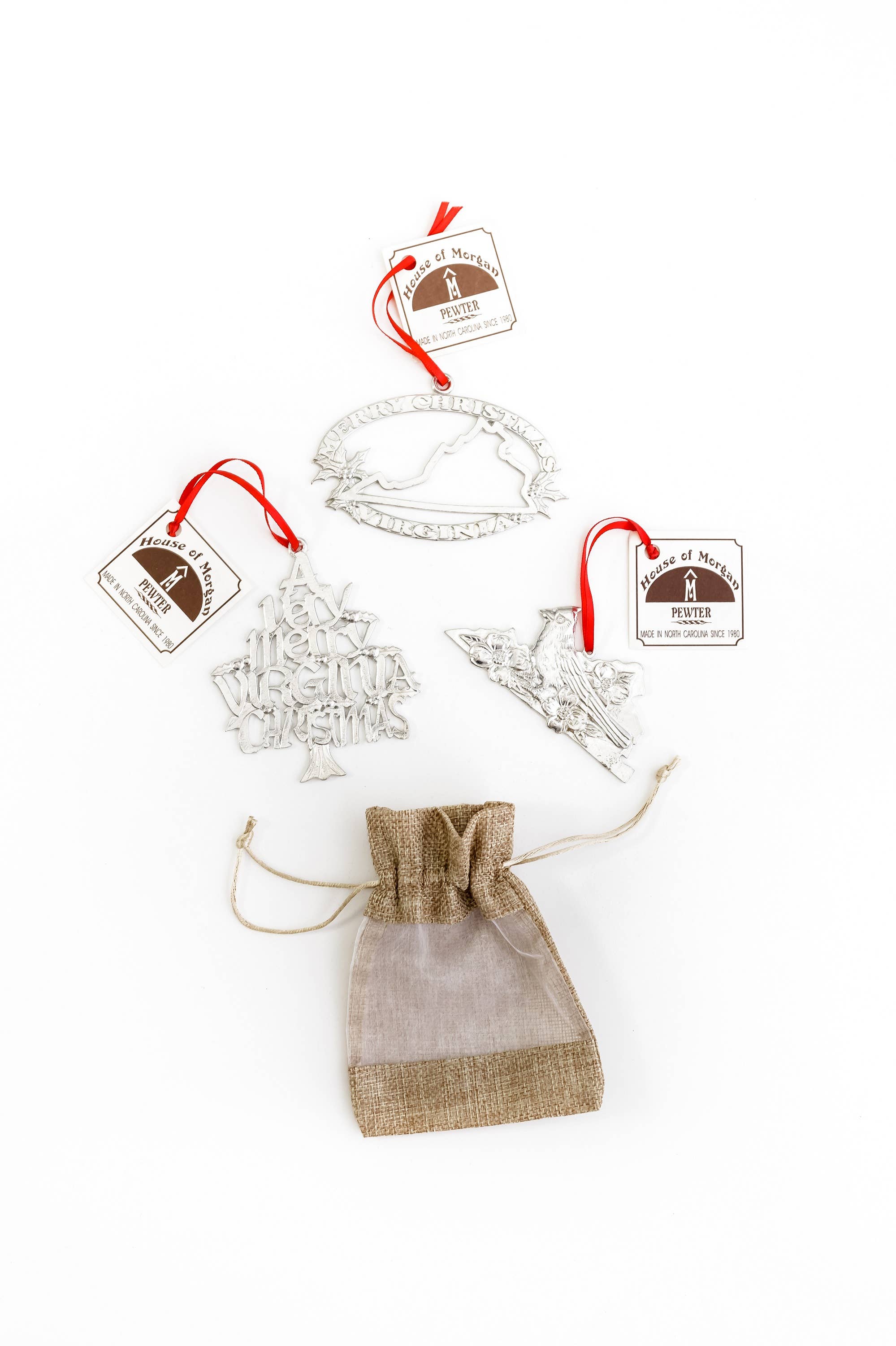 House of Morgan Pewter - Wholesale Ornament - Virginia VA Christmas Ornament - Individual or Gift Sets3