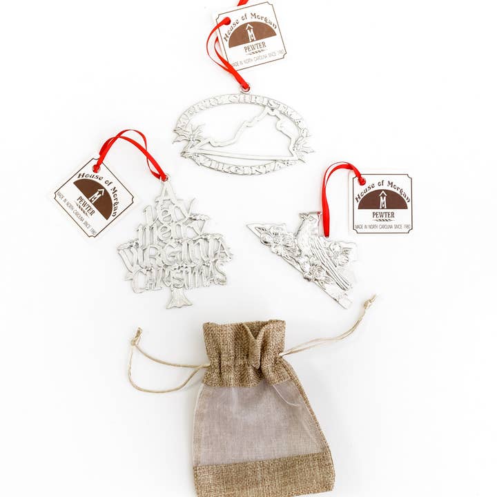 House of Morgan Pewter - Wholesale Ornament - Virginia VA Christmas Ornament - Individual or Gift Sets3