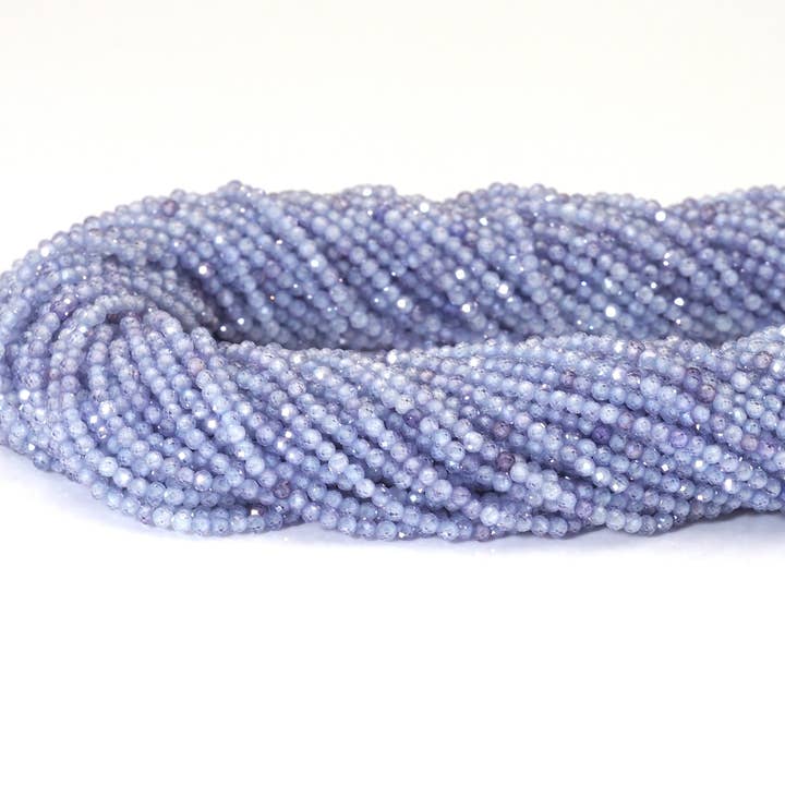 BestBeads&Beyond – Großhandel Perlen – Runde facettierte Perlen mit hellem Lavendel-Zirkonia, 2 mm/3 mm/4 mm, Artikelnummer #U14841