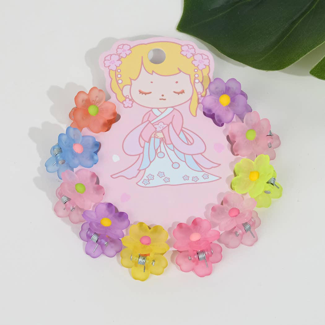 SoapElenGlen - Venta al por mayor Pinzas para el pelo - Niños - Pinzas para el pelo pequeñas con forma de girasoles translúcidos de color gelatina0