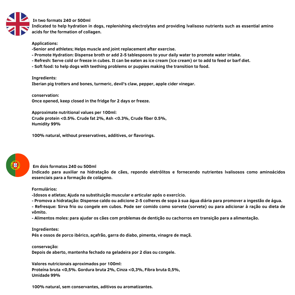 Waniyanpi - Wholesale Pet Food - Dog - Iberian Broth for Senior and Athletic Dogs2