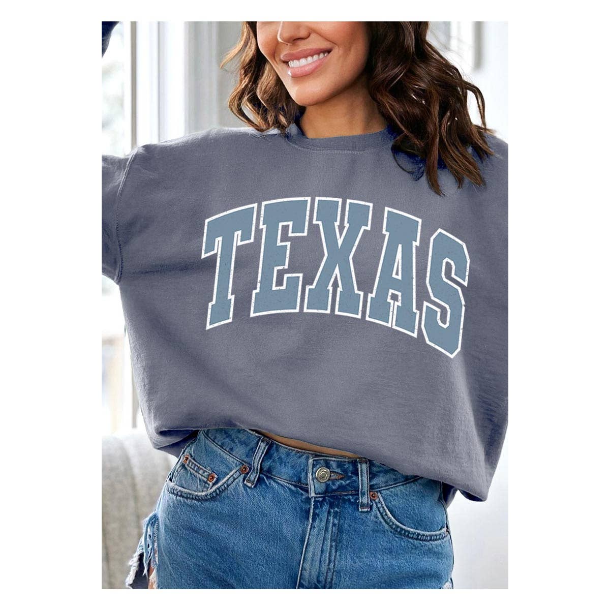 COLORBEAR - Wholesale Graphic Sweatshirt - Women's - Texas State Graphic Fleece Sweatshirts2