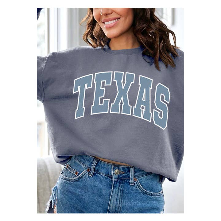 COLORBEAR - Wholesale Graphic Sweatshirt - Women's - Texas State Graphic Fleece Sweatshirts2