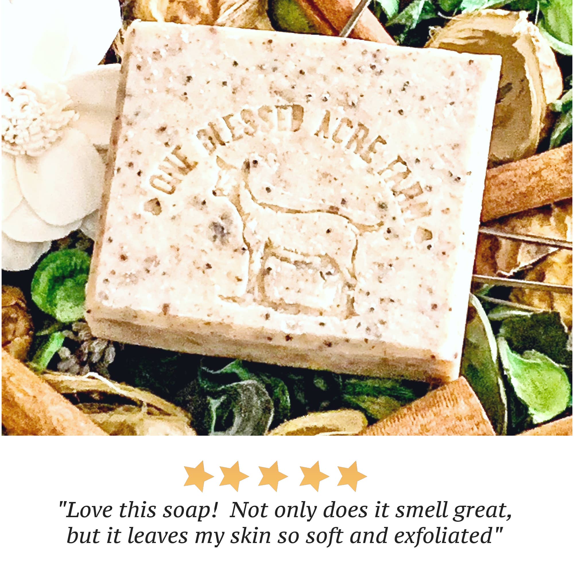 One Blessed Acre Farm – Engroshandel Sæbestykke – Herb Garden eksfolierende gedemælk Bar Sæbe5