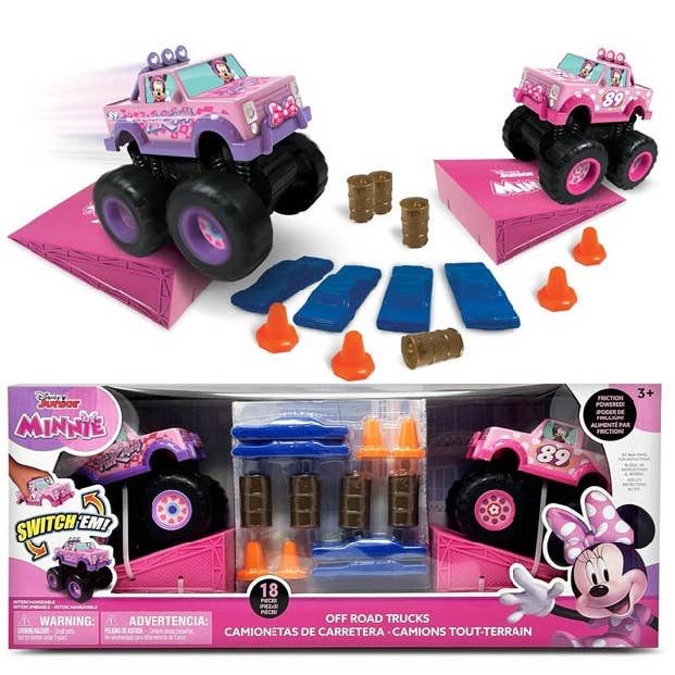 Jam'n Products - Wholesale Toy Car/Truck - Kids - DISNEY MINNIE FRICTION OFF ROAD TRUCKS 18PC SET