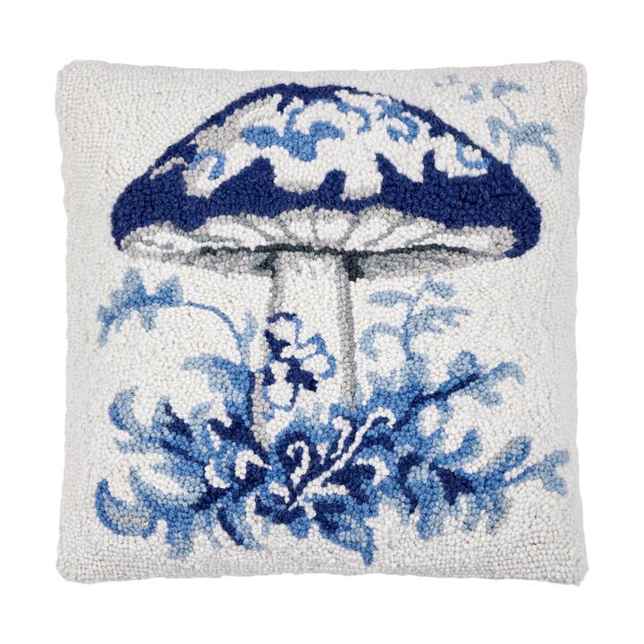 Cojín de Gancho con Hongos Chinoiseries Azules para venta al por mayor de Peking Handicraft