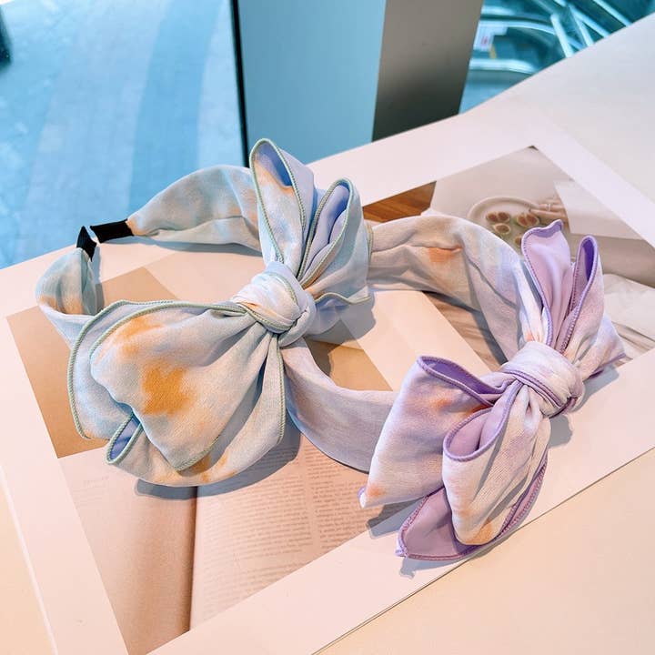 PEACH ACCESSORIES - Wholesale Fashion Headband - Women's - Comfortable Chic Bow Headband in Pink HA850