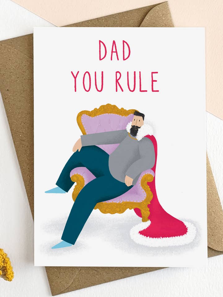 Carte illustrée pour la fête des pères pour la vente par Elsa Rose Frere