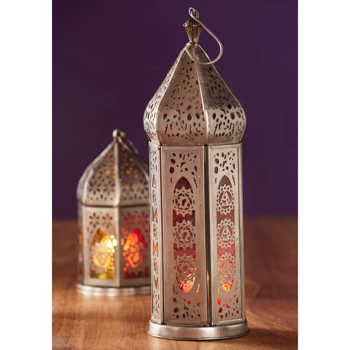 Namaste - Wholesale Lantern - Chakra Lantern Large Zinc Finish1