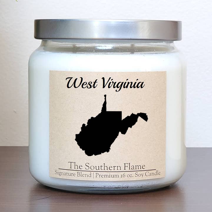 West Virginia State Candle | Homesick Candle | Long Distance Gift for wholesale by The Southern Flame