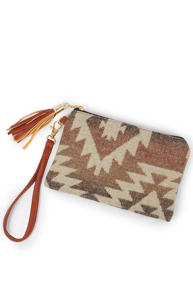 Hana - Wholesale Wristlet - Western Print Pouch Bag with Wristlet1