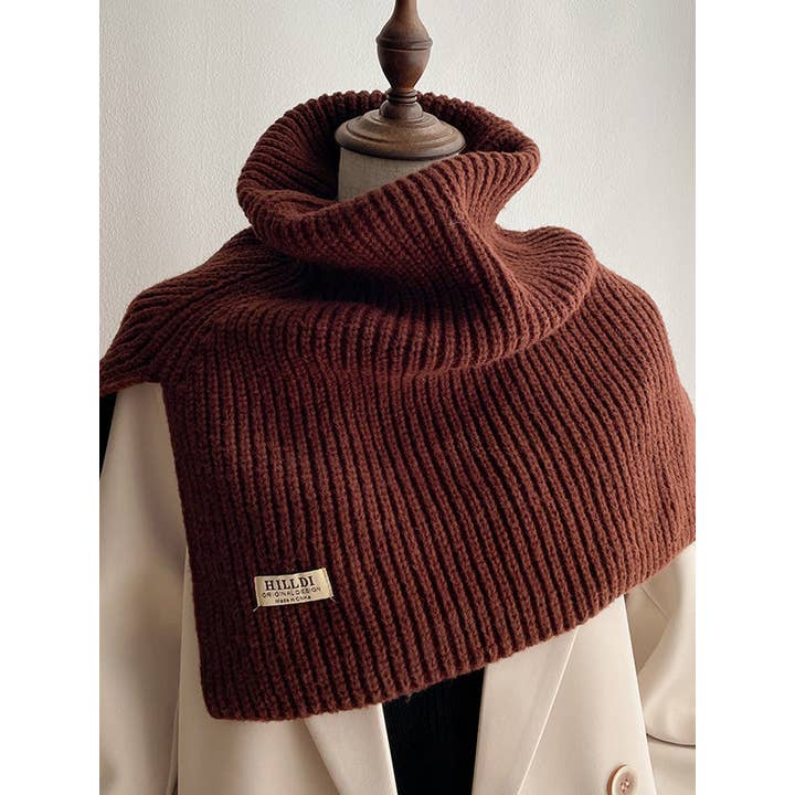 StyleGalX - Venta al por mayor Bufanda - Mujer - Chal y bufanda de punto con cuello alto en colores sólidos para invierno3