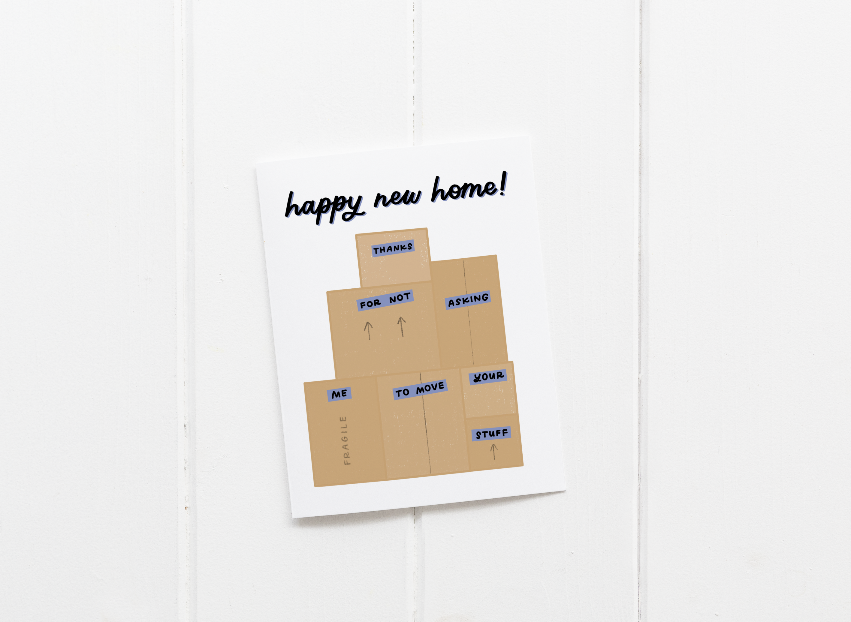 Just Follow Your Art - Wholesale Housewarming Card - Funny Housewarming Card | Happy New Home Moving Boxes Cards2