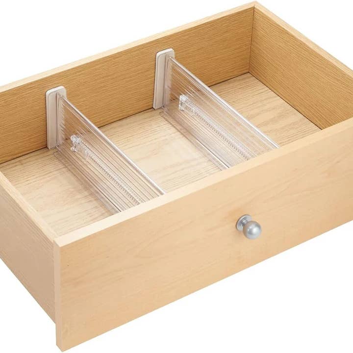 Drawer Dividers- 4 Pack- Large- Clear for wholesale by The Organizing Warehouse