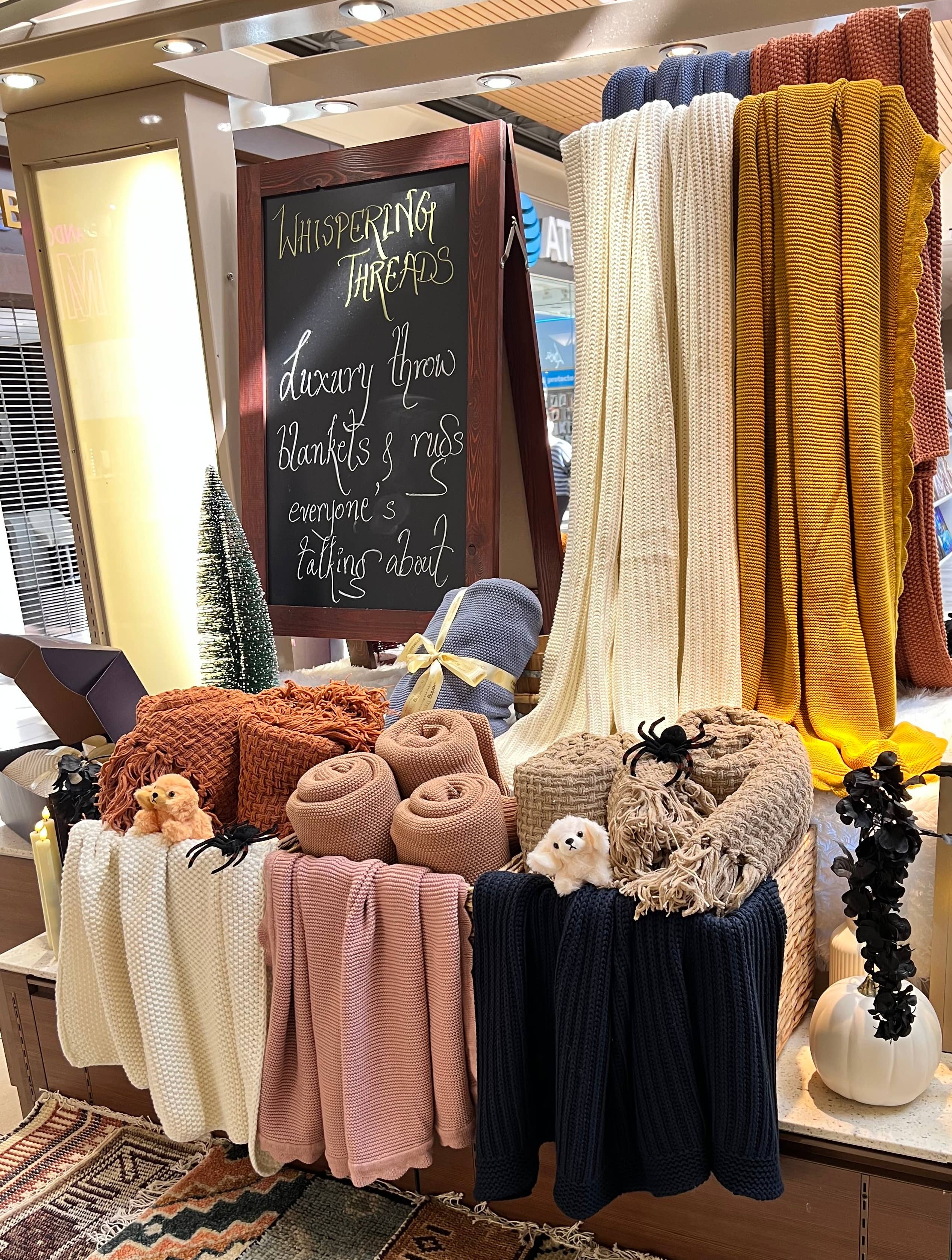 Whispering Threads - Vente Plaids - Jeté en coton léger | Tricot moderne, doux et respirant9