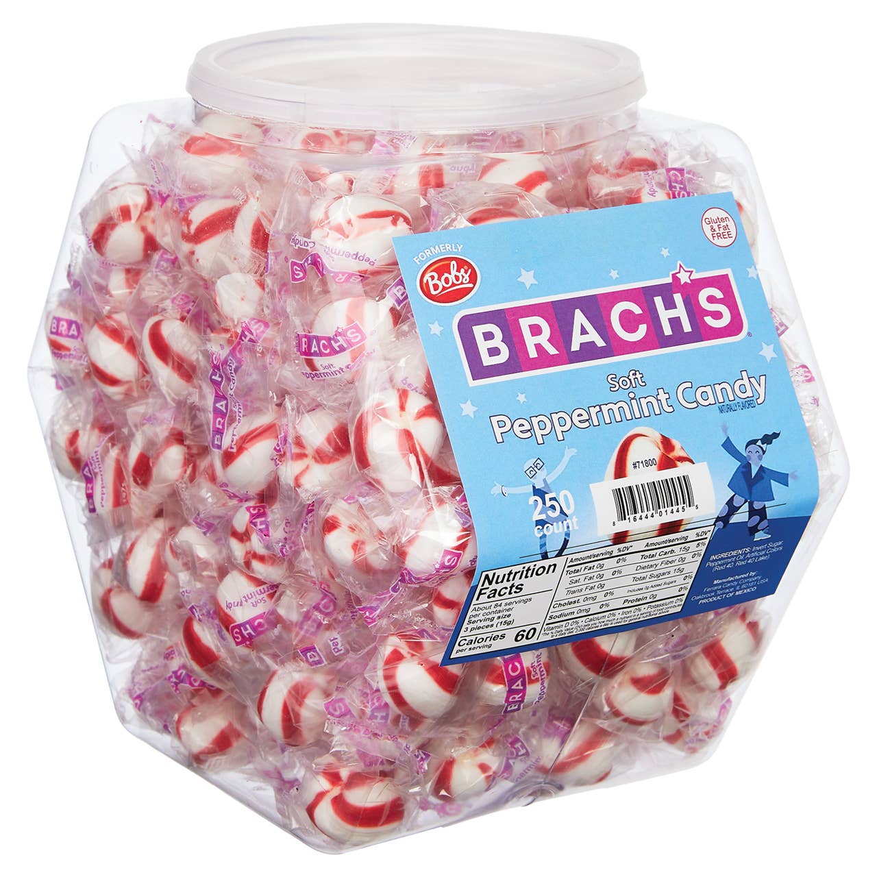 Kelli's - Wholesale Mints - Brach's Soft Peppermint Candy - Changemaker Display Tub0