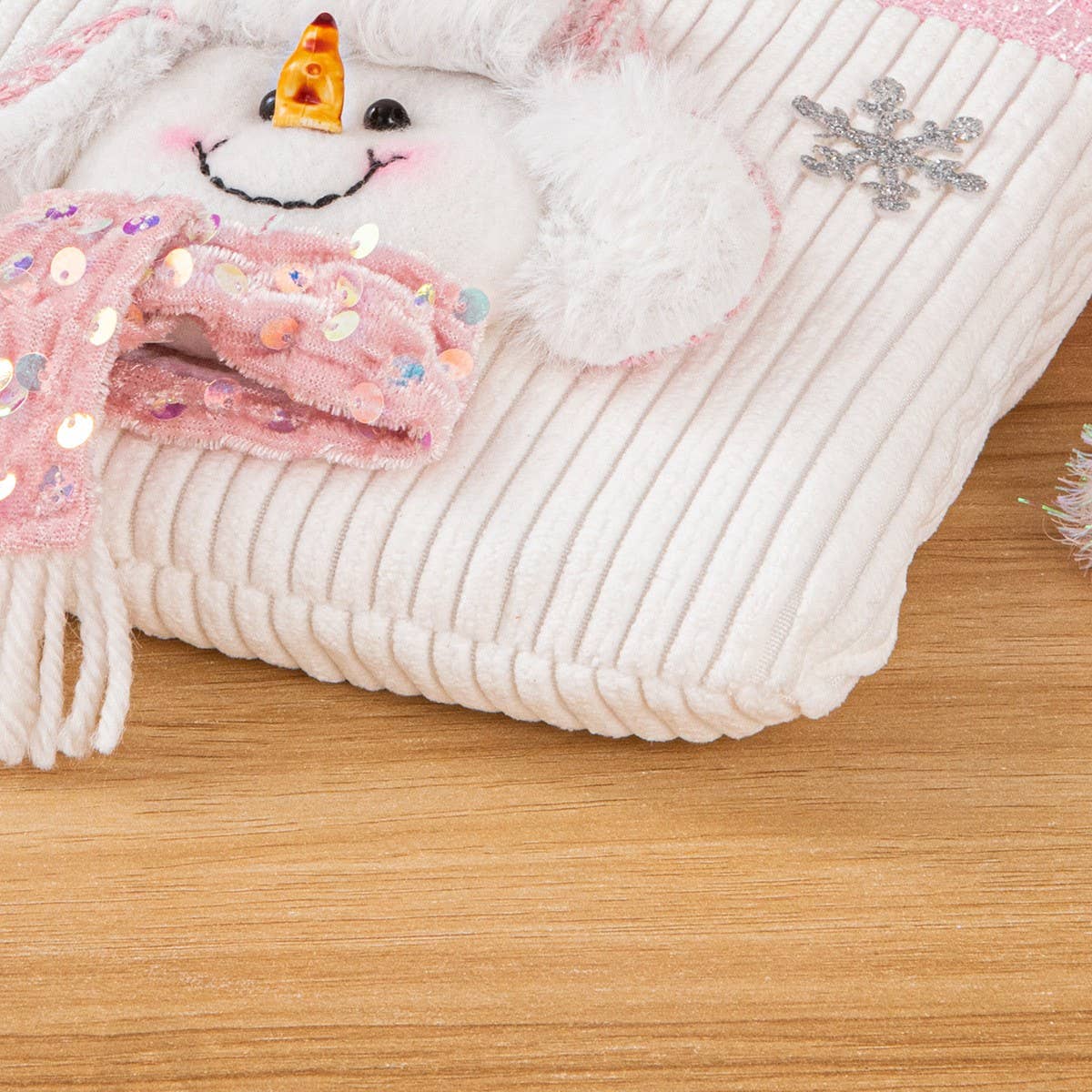 NINEXIS - Wholesale Gift Bag - CWMM9352_NEW CHRISTMAS PINK PLUSH CHRISTMAS GIFT BAG4