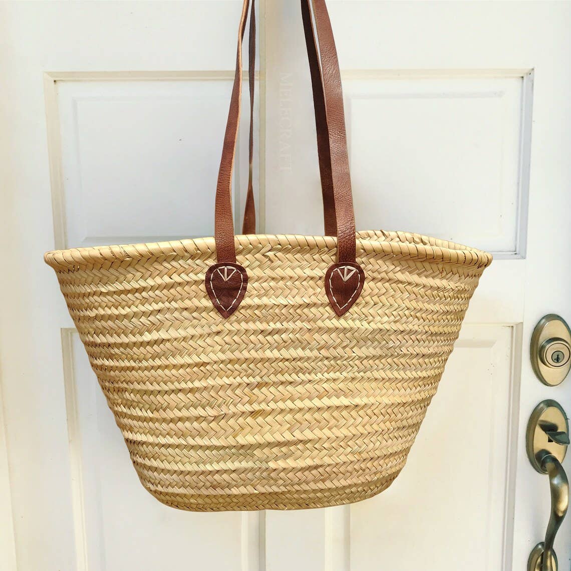 Melecraft - Vente Sac de plage - Sac en paille, sac de plage en osier, grand sac de plage en paille, fourre-tout en paille4