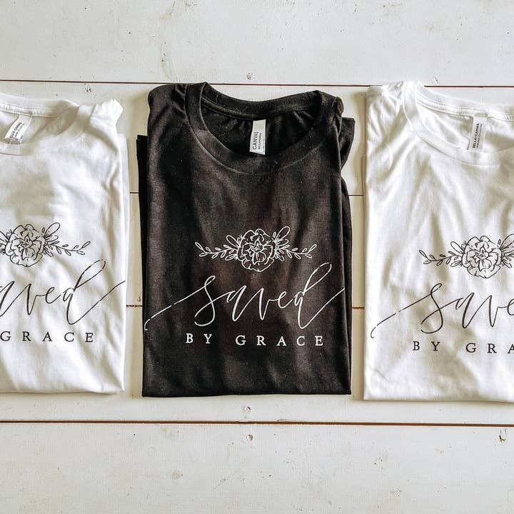 SBG Co. - Wholesale Screen Printed T-Shirt - Women's - Saved by Grace Crew Neck Tee - Final Sale