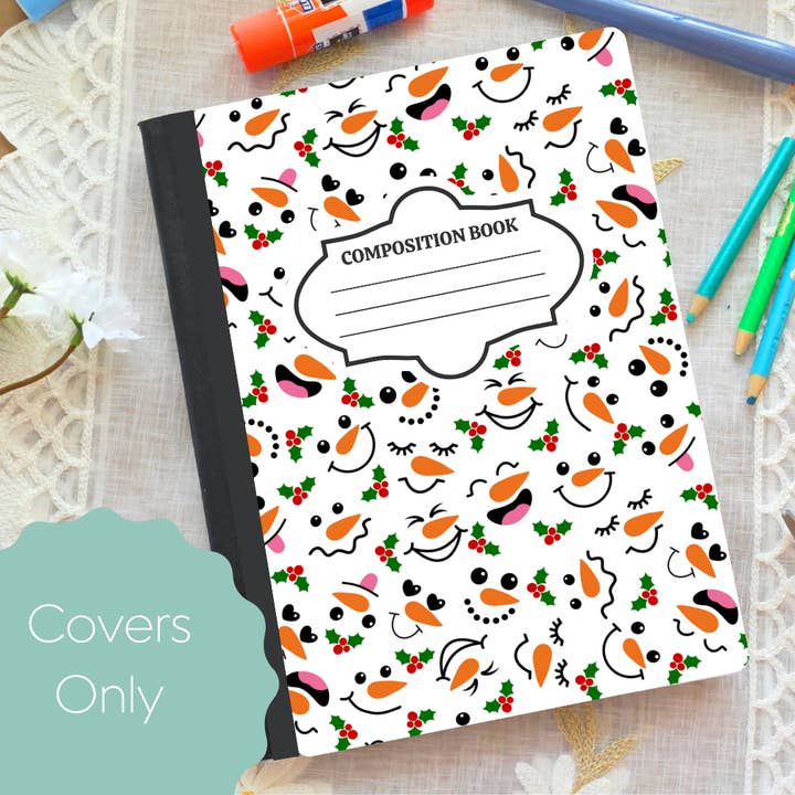 Snemandsansigter-Kompositionsnotesbogomslag for engroshandel hos Oily Graphic Creations