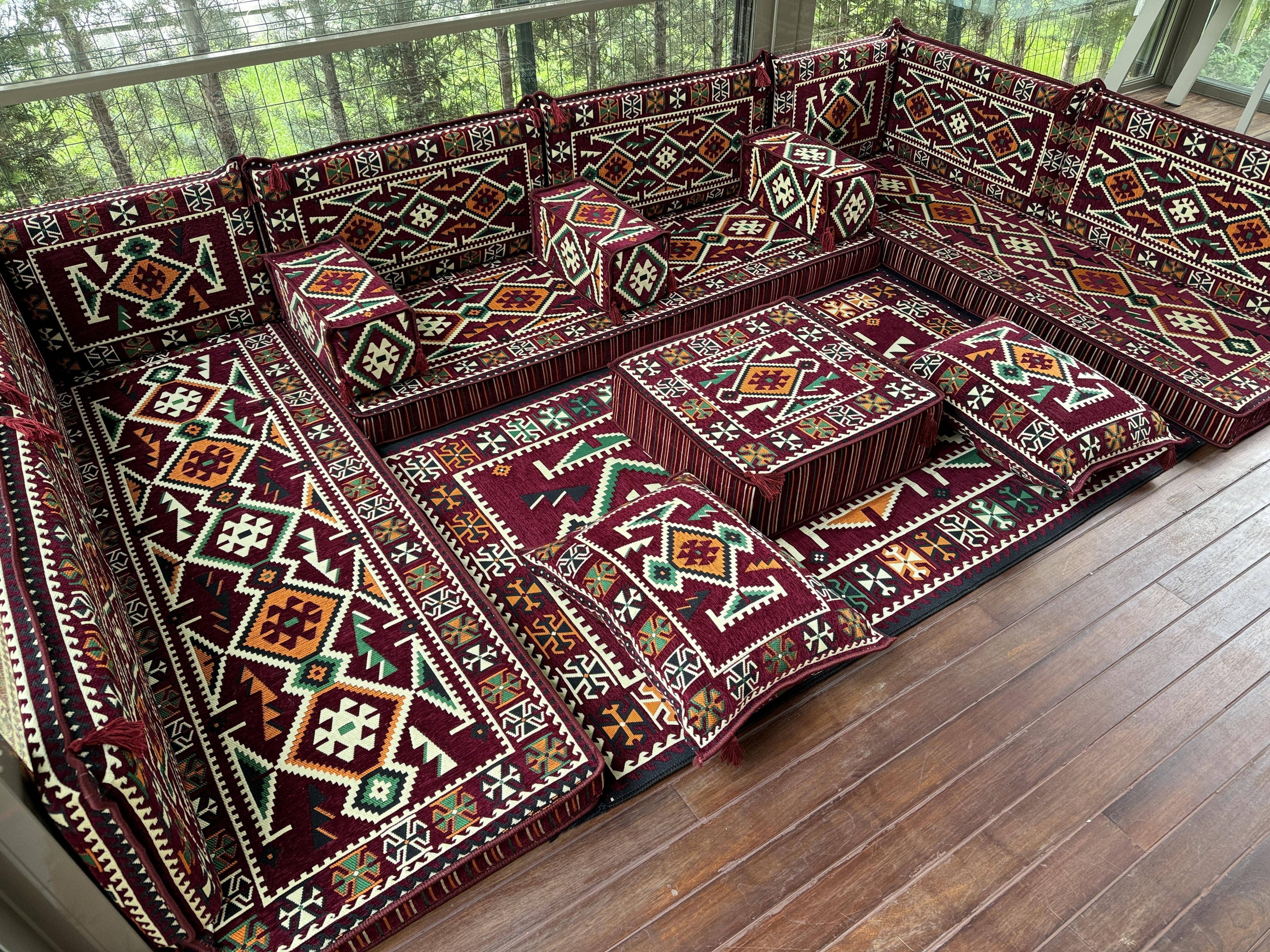 The Loom Wholesale – wholesale Sofa – Handmade Kilim Sofa Set for Rustic Floor Seating4
