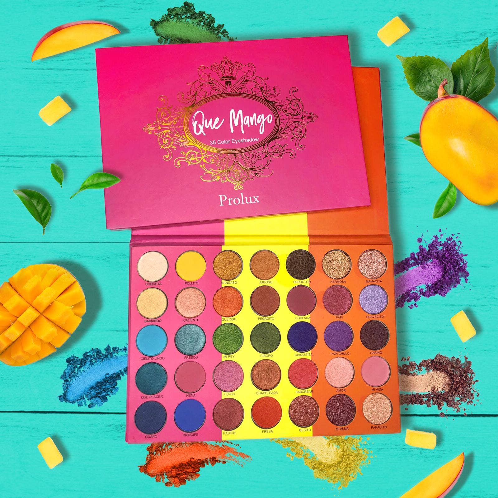 VIAI Beauty - Wholesale Eyeshadow Palette - PROLUX Que Mango Eyeshadow Palette1