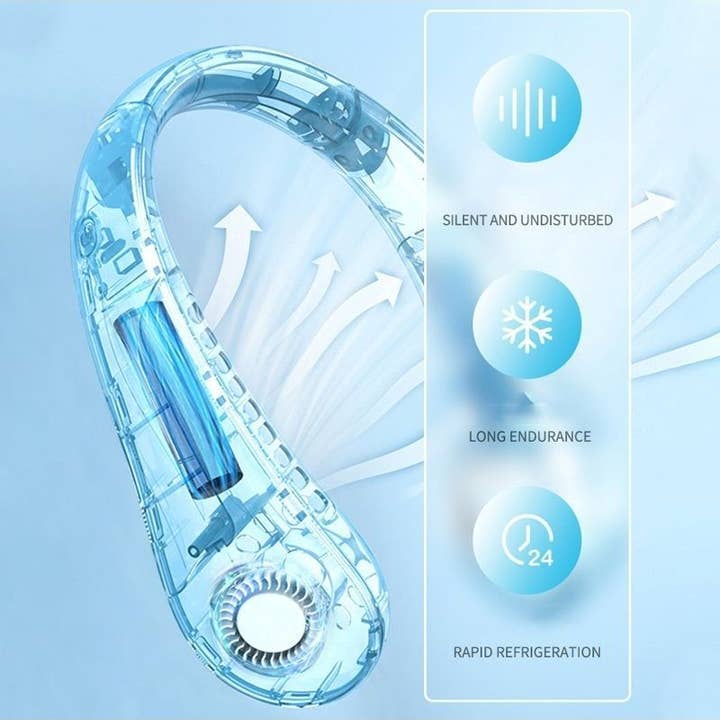 42POPS - Wholesale Handheld folding fan - `.Portable Hands Free Bladeless Neck Fan7