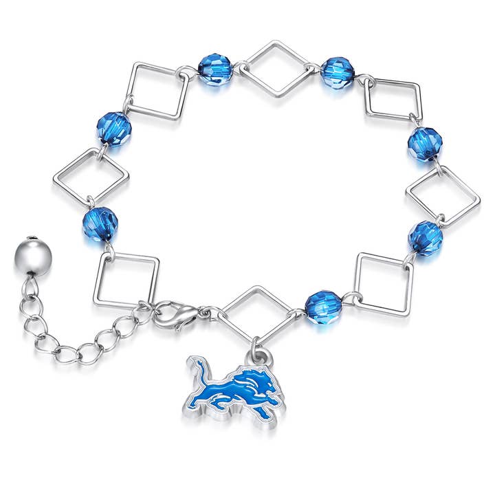 NFL Detroit Lions Box Link Bracelet for wholesale by Simran International
