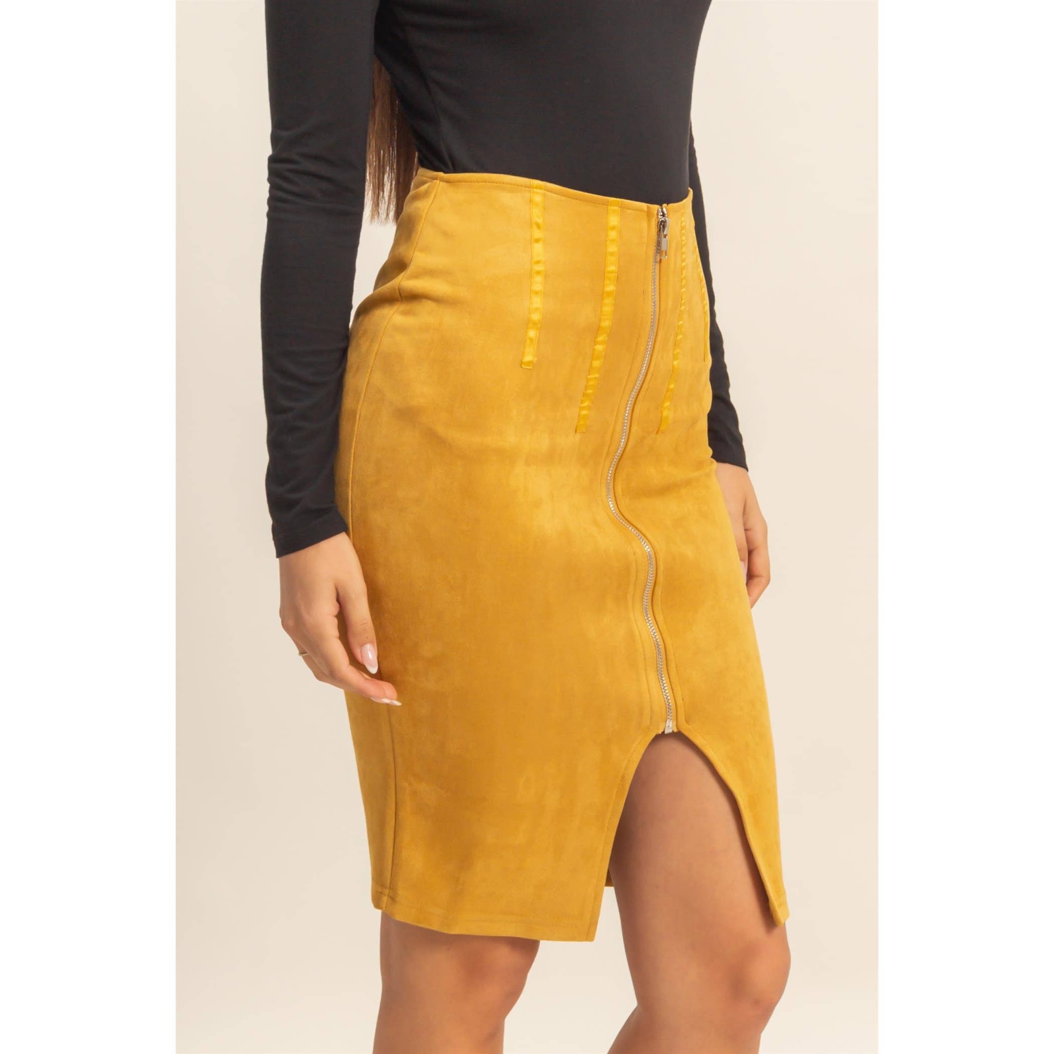 HYFVE - Vente Jupe – femme - Jupe crayon à fermeture éclair devant2