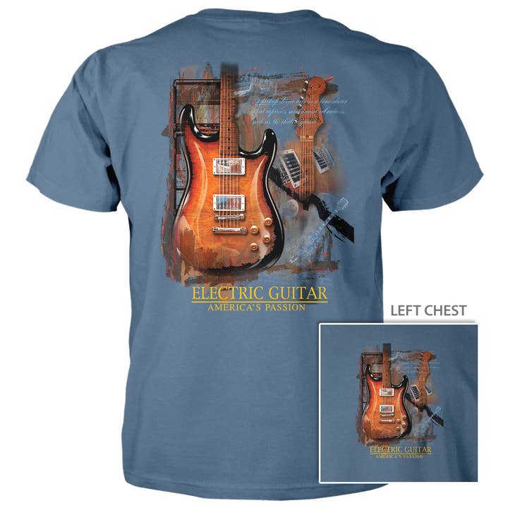 T-shirt en coton 4,5 oz - Guitare de musée pour la vente par American Traditions