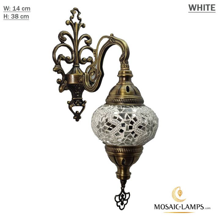 Mosaic Lamps - Wholesale Sconce - Turkish Mosaic Single Medium Globe Wall Lamp, Traditional Moroccan Vintage Ceiling Sconce, Handmade Marrakech Bedroom Living Room Wall Lights19
