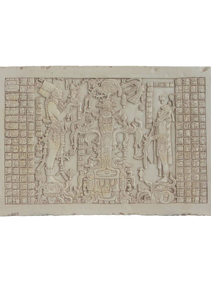 Targa da Parete Albero della Vita Maya, 11,5 Pollici per la vendita all'ingrosso da parte di Buddha Groove