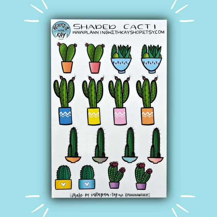 Cactus sombreados para venta al por mayor de Planning With Kay
