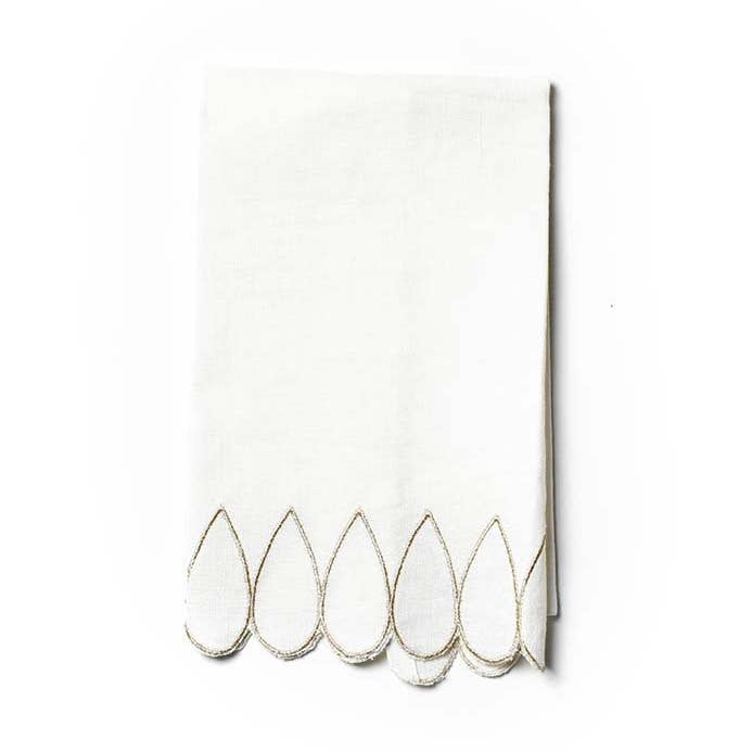 Coton Colors - Wholesale Hand Towel - Deco Gold Scallop Medium Hand Towel0