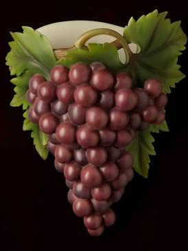 Large Purple Grape Wall Vase for wholesale by Ibis and Orchid Design