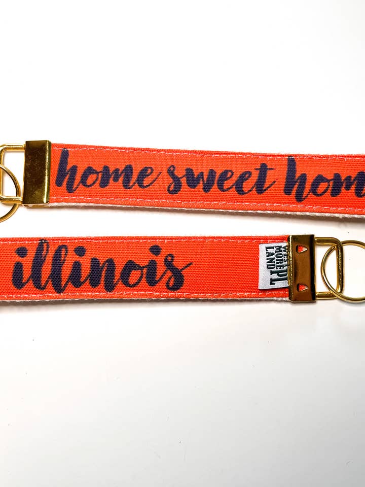 Key Fob Wristlet - Home Sweet Home Illinois for wholesale by Westmoreland Place
