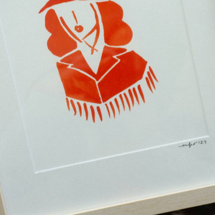 Mel K. Olrich Art - Wholesale Art Print - Modern red cowgirl illustration, western wall art4